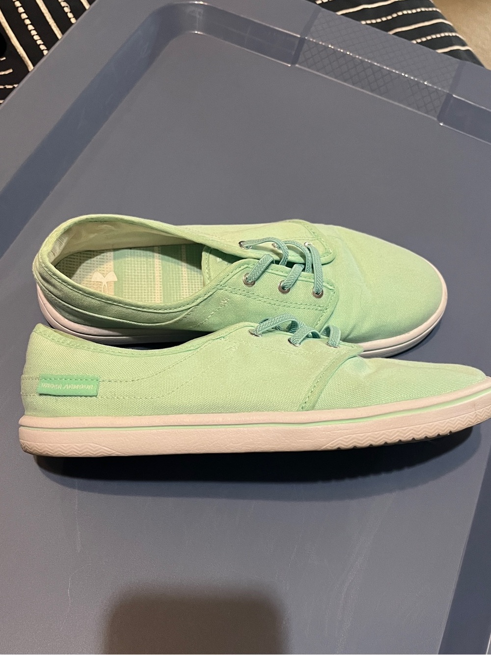 Under Armour Mint Green Canvas Sneakers